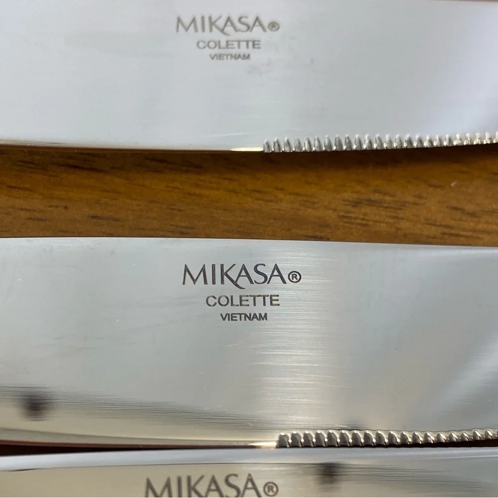 Lot Of 6 Mikasa Colette 18/10 Stainless Knives Flatware Replacement NWOT Lot A